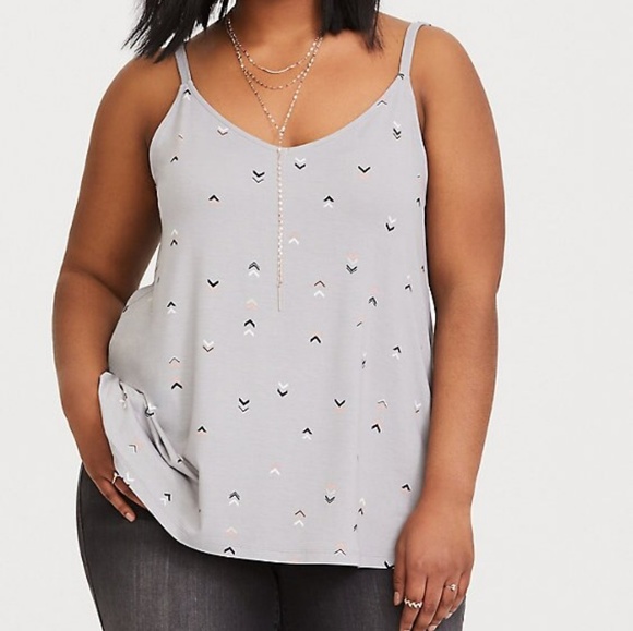 torrid Tops - Torrid Super Soft Grey Cami SZ 00 EUC